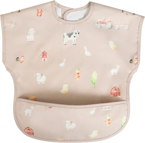 Ali+Oli Smock Bibs for Babies, BPA-Free Oeko-Tex Certified, Waterproof Baby Smock, Machine Washable, Toddlers Ages 6m+ in Saudi Arabia