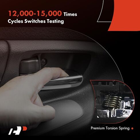 مقبض باب داخلي للسائق الأمامي أو الخلفي الأيسر من A-Premium متوافق مع Toyota Highlander 2008-2013، غطاء بيج مع رافعة كروم، استبدال # 69206-20210-E1، 6920620210E1 in Saudi Arabia
