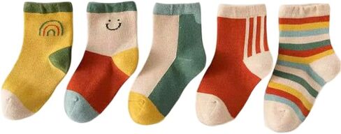 GUGU GAGA kids toddler big little for boys girls unisex fashion cotton crew cute socks - 5 pairs set in Saudi Arabia