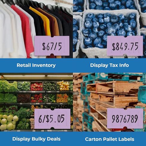 Perco Yellow Pricing Labels for Monarch 1131 Price Gun - 1 Sleeve, 8 Rolls, 20,000 Price Marking Labels - with Ink Roll Included in Kuwait