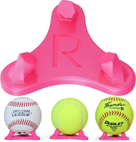 Small Ball Cradle Display Stand - Baseball, Softball and Tennis Ball Holder - Made in USA - Baseball Display Stand, Softball Display Stand, Tennis Ball Display Stand (Black) in Saudi Arabia