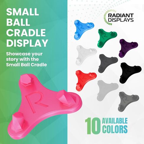 Small Ball Cradle Display Stand - Baseball, Softball and Tennis Ball Holder - Made in USA - Baseball Display Stand, Softball Display Stand, Tennis Ball Display Stand (Black) in Saudi Arabia