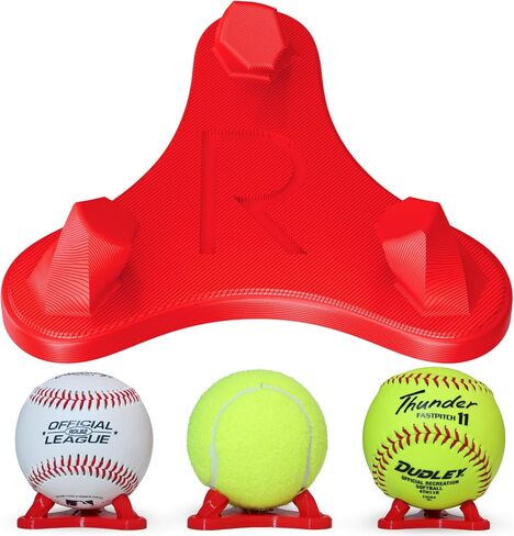 Small Ball Cradle Display Stand - Baseball, Softball and Tennis Ball Holder - Made in USA - Baseball Display Stand, Softball Display Stand, Tennis Ball Display Stand (Black) in Saudi Arabia