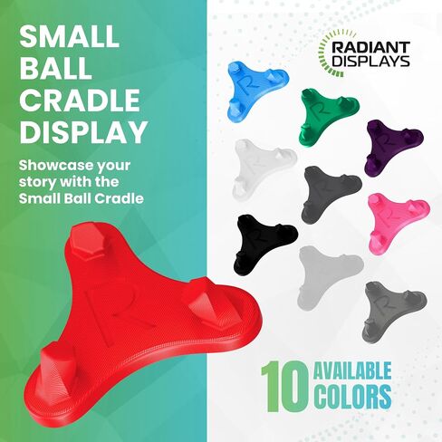 Small Ball Cradle Display Stand - Baseball, Softball and Tennis Ball Holder - Made in USA - Baseball Display Stand, Softball Display Stand, Tennis Ball Display Stand (Black) in Saudi Arabia