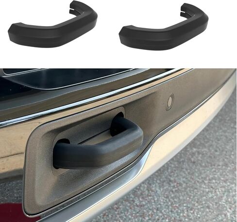 أغطية خطاف سحب السيارة من السيليكون، متوافقة مع ملحقات Rivian R1T/R1S، عبوتان (أسود) in Kuwait