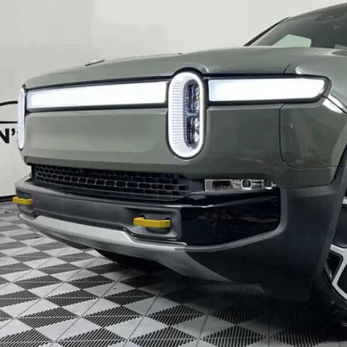 أغطية خطاف سحب السيارة من السيليكون، متوافقة مع ملحقات Rivian R1T/R1S، عبوتان (أسود) in Kuwait