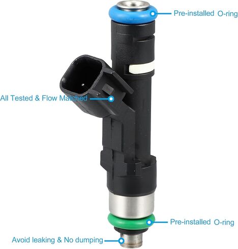 X AUTOHAUX 8 قطعة M-9593-LU47 0280158279 حاقن الوقود تدفق المتطابقة لاستبدال فورد موستانج GT 5.0L 2011-2021 أسود in Saudi Arabia