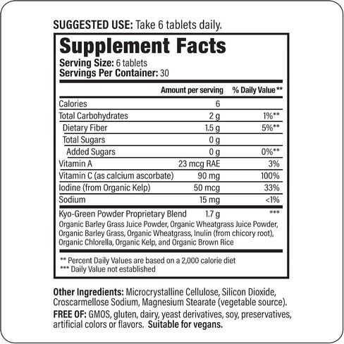 Kyo-Green Greens Blend Energy Tablets, 180 tablets in Saudi Arabia