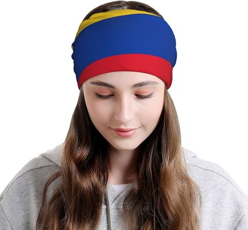 Unisex Fashion Colombia Flag Multifunction Beanie Baggy Hat Slouchy Colombian Skull Beanie for Men Women in Kuwait