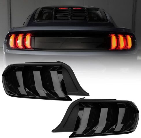 LED Tail Light Assembly for Ford Mustang & Shelby GT 350 2015-2022 (US Version) with Sequential Turn Signal Light, Rear Replacement Lamp Driver & Passenger Side（Clear Lens） in Saudi Arabia