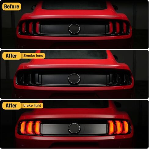 LED Tail Light Assembly for Ford Mustang & Shelby GT 350 2015-2022 (US Version) with Sequential Turn Signal Light, Rear Replacement Lamp Driver & Passenger Side（Clear Lens） in Saudi Arabia