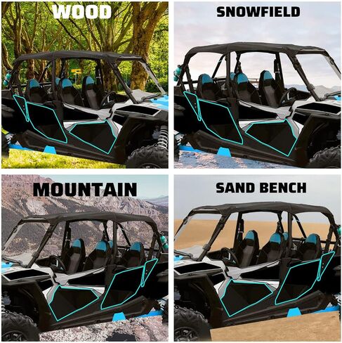 ECOTRIC 2879509 Lower Door Panels Insert Kit Compatible with 2014-2023 Polaris RZR 900 1000 XP S Turbo 2 Door W/OEM Style Frame in Kuwait