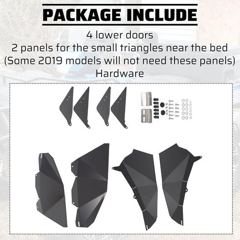 ECOTRIC 2879509 Lower Door Panels Insert Kit Compatible with 2014-2023 Polaris RZR 900 1000 XP S Turbo 2 Door W/OEM Style Frame in Kuwait