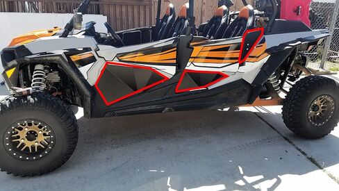 ECOTRIC 2879509 Lower Door Panels Insert Kit Compatible with 2014-2023 Polaris RZR 900 1000 XP S Turbo 2 Door W/OEM Style Frame in Kuwait