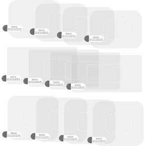 12pcs Windshield Dashcam Stickers, Clear Stickers Durable and Reusable Electrostatic Film Weatherproof Car Sticker for Mounting Dash Cam