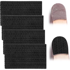 4 Pcs Shoe Heel Repair Kit Shoe Repair Rubber Heel Pads Replacement Sole Protectors Adhesive Anti Slip Sole Pad High Heel Bottom Shoe Grips for Women Men Repairing Leather Shoes Boot