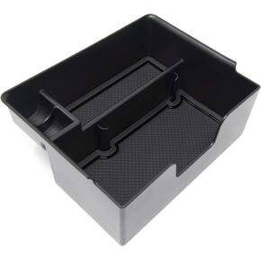CupHolderHero fits Tesla Model 3 Accessories 2017-2019 Premium Custom Interior Anti Dust Center Console Organizer Tray with Liner Mats, 3-pc Set (Solid Black)