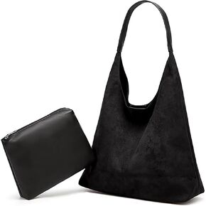 Trendy Suede Tote Bags for Women Work Bags Retro Suede Slouchy Bag Travel Handbag Office College Tote Handbag 2024