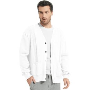 Men's Casual Cardigan Sweater Long Sleeve V Neck Button Down Mens Knit Cardigan Sweaters with Pockets