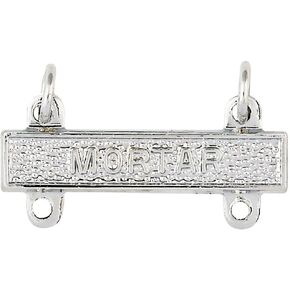 Army Mortar Qualification Bar Nickel Finish
