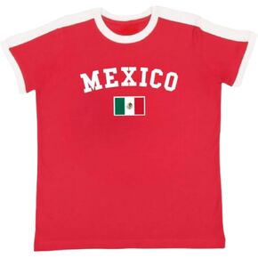 Mexico Shirt Graphic Baby Tees for Women Y2k Crop Top Mexico Jersey Vintage Summer Crop Tops 2000s Clothing