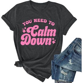 You Need to Calm Down Shirt Women Country Music Tee Music Lovers Tees Gift Tops