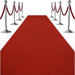 Red Carpet Runner for Party, 3x10ft Extra Thick Non-Slip Red Aisle Runner Rugs for Proposal Wedding and Events Prom Decorations, Outdoor Carpet, Entryway Rug Indoor Red Runner Rug for Hallway