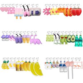 30 Pairs Cute Weird Earrings Fun Kawaii Drop Dangle Earring Cool Unique Funky Funny Earrings for Women