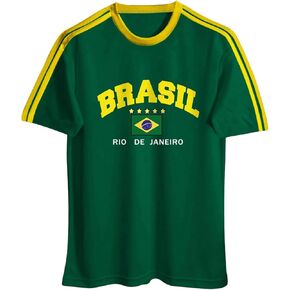 WDIRARA Men's Letter Graphic Sport Jersey Shirt Short Sleeve Round Neck Ringer Tee Shirts in Saudi Arabia