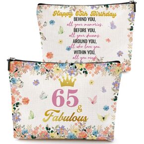 70th Birthday Gifts for Women Grandma Mom, Inspirational Birthday Gifts for 70 Year Old Woman Colorful Flower Makeup Bag Mothers Day Christmas Cosmetic Bag for Female Her Nana Granny Friends Aunt