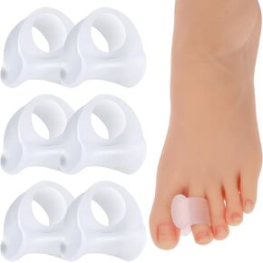 Lusofie 6Pcs Gel Toe Separators, Silicone Toe Spacers Clear Invisible Correct Toes Tailors Bunion Corrector for Overlapping Toes Hammer Toe Relaxation