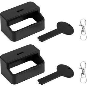 Car Seat Belt Lock Cover - For Kids/Traveler/Special Groups from Unbuckle Seat Belts Fit Most Car (Expect Truck) Black Color 2 Pack