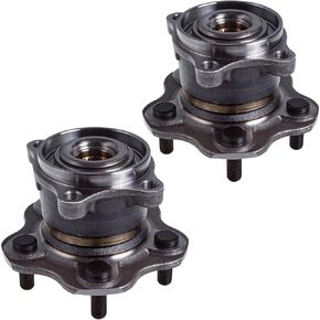 512535 x2 (For AWD Models) Rear Wheel Bearing and Hub Assembly Compatible With 2008-2020 Ni-ssan Rogue, 11-17 Juke, 2017-2022 Rogue Sport, Qashqai [5 Lug, 512373 432024BA0B 43202EN100]