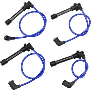 4PCS RC-HE76 Sparkplug Wire Kit for 1992-2000 Honda Civic Del Sol /1997-2000 Acura EL 1.6L D16Y7 D16Y8 D15Z1 D16Z6 D16B5 Engines Replaces# HE76 8034 32722P2FA03