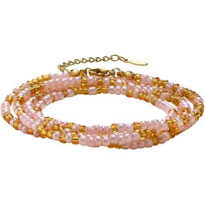 Boho Colorful Beaded Bracelets - Bohemian Multistrand Beads Bracelet Summer Surf Beach Trendy Jewelry For Women ,Adjustable layered bracelets Anniversary Birthday Gifts for Her Girlfriend Sister