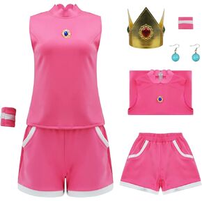 Poboola Princess Costume Tennis Outfit Adult Green Costumes Sports Outfit Women Halloween Fancy Dress Anime Cosplay