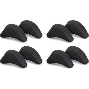 Shoe Filler for Too Big Shoes Women, 8Pcs Soft Sponge Adjustable Shoe Filler, Big Toe Shoe Fitters Unisex Forefoot Foot Cushion for High Heel Pumps Flats Sneakers, Make Big Shoes Fit(Black,Skin color)