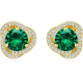 Emerald Earrings Gold and Emerald Drop Earrings Women Emerald Green Earrings Dangling Green Rhinestone Dangle Earrings for Prom Wedding Day