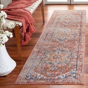 SAFAVIEH Cornelia Collection Runner Rug - 2'2" x 8', Rust, Oriental Design, Non-Shedding & Easy Care, Ideal for High Traffic Areas in Living Room, Bedroom, Dining (CRN208P-28)