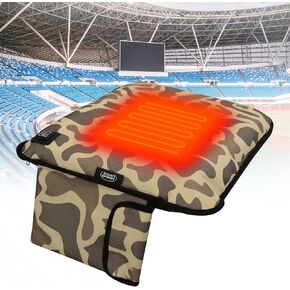 Portable Heated Seat Cushion Outdoor, Heated Stadium Seats for Bleachers,Waterproof Heated Seat Pad Great for Camping, Fishing, Office Chair (Black)