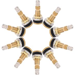 TR618A Tractor Air Liquid Valve Stems, Tubeless Clamp in Tire Valve Stem for Industrial Agricultural Wheels, Tractor, Grader (Pack of 10)