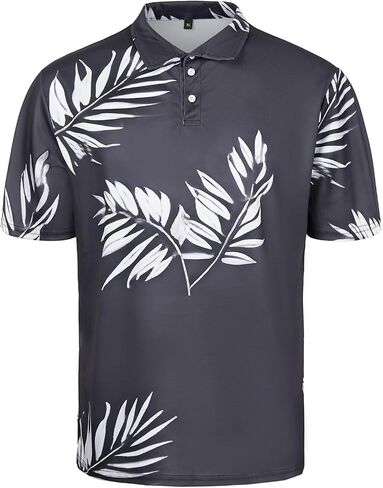 Casual Polo Shirts for Men Short Sleeve Polo Shirts Fashion Print Dry Fit Golf Shirts in Saudi Arabia