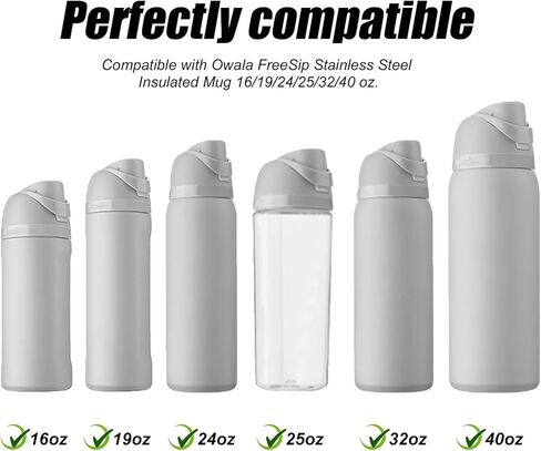 4pcs Bottle Seal Ring & Replacement Stopper for Owala FreeSip 24oz 32oz, BPA-Free Silicone O Ring Water Bottle Top Lid Replacement Parts for Owala 19oz 24oz 32oz 40oz, Gasket Plug Accessories in Saudi Arabia