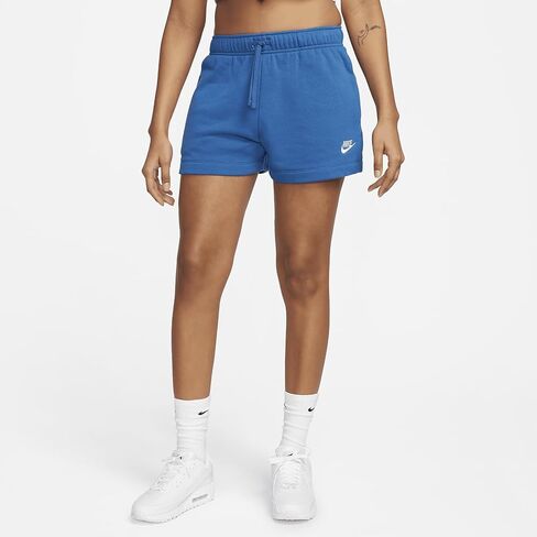 Nike Womens Club Fleece MID-Rise Shorts (Court Blue/White, DQ5802-476) in Saudi Arabia