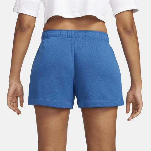 Nike Womens Club Fleece MID-Rise Shorts (Court Blue/White, DQ5802-476) in Saudi Arabia