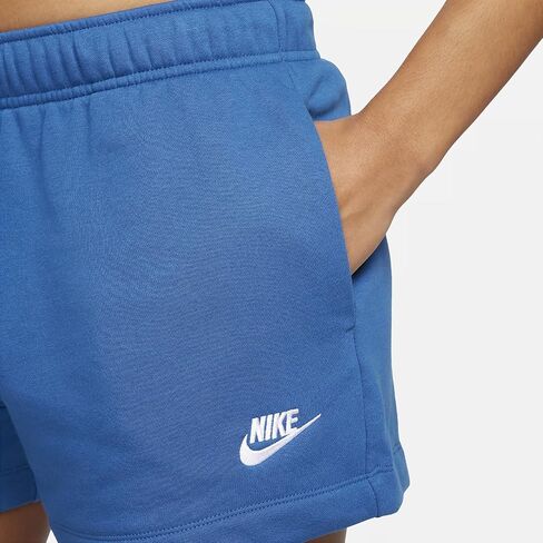 Nike Womens Club Fleece MID-Rise Shorts (Court Blue/White, DQ5802-476) in Saudi Arabia