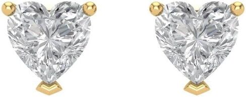 1.5 ct Brilliant Heart Cut Studs Synthetic Moissanite 18K White Gold Desginer Affordable Earrings Screw back in Saudi Arabia