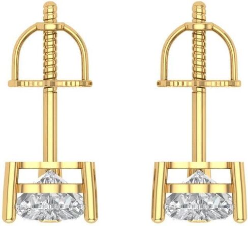 1.5 ct Brilliant Heart Cut Studs Synthetic Moissanite 18K White Gold Desginer Affordable Earrings Screw back in Saudi Arabia