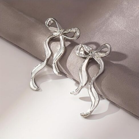 Bow Earrings for Women Dainty Gold Bow Stud Earrings Simple Bow Hoop Earrings Sparkly Rhinestone Bowknot Drop Earrings Cute Bow Jewerly Gifts in Kuwait