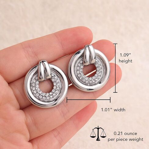 JeanBeau Chunky Gold Geometric Stud Earrings for Women, Trendy Earing Prom Jewelry Gift in Saudi Arabia